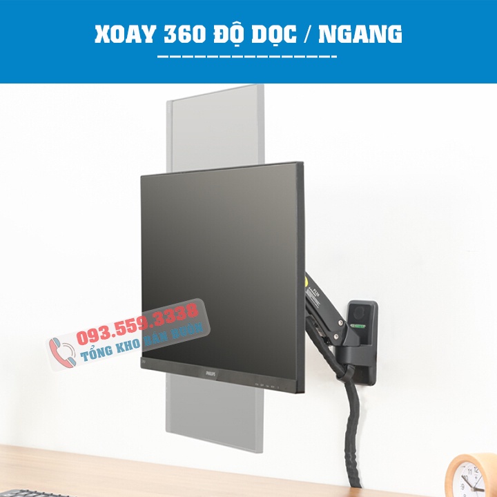 NB F120 / Giá Treo Màn Hình F120 17 - 27 Inch / Lắp Đặt Treo Tường Tùy Chỉnh Đa Năng - Giá Treo Tivi Xoay Màn 360 Độ