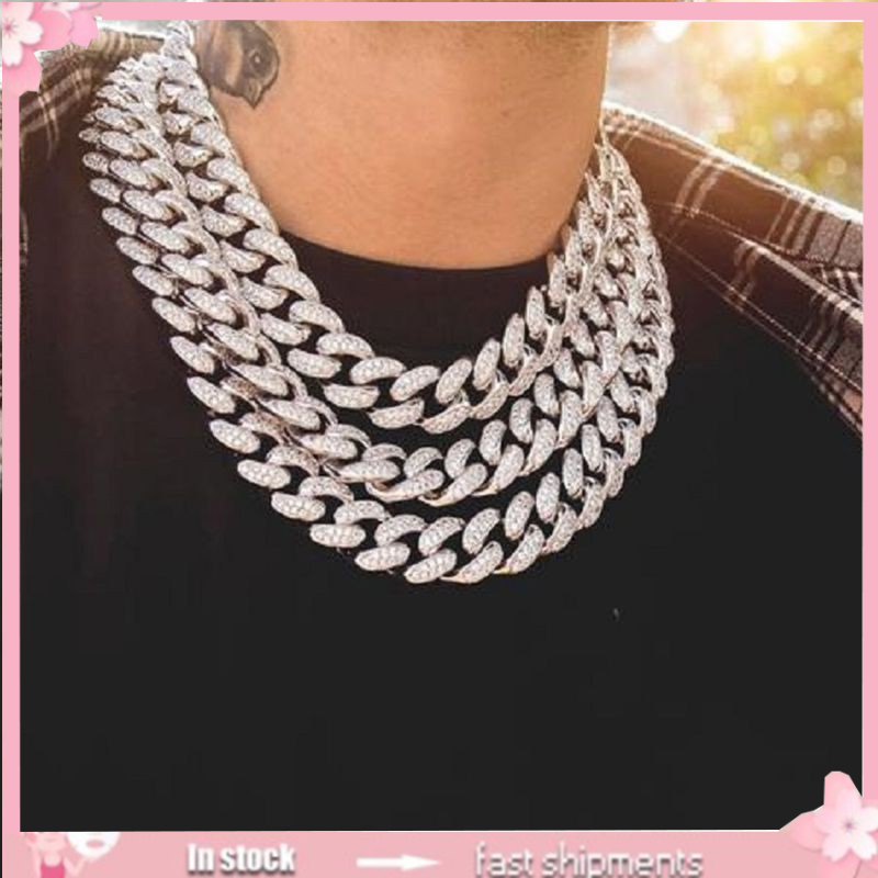 Vòng Tay Mạ Vàng Đá Cz Mắc Xích Miami Cuban Phong Cách Hip Hop