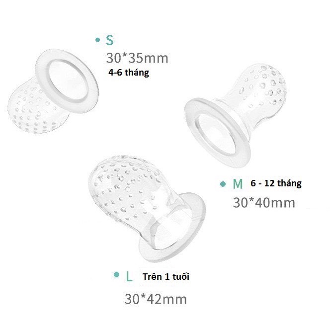 Túi Nhai Ăn Dặm Cao Cấp Misuta Cho Bé Ấm Baby Đầu Silicon Siêu Mềm Ấm Gift Decor