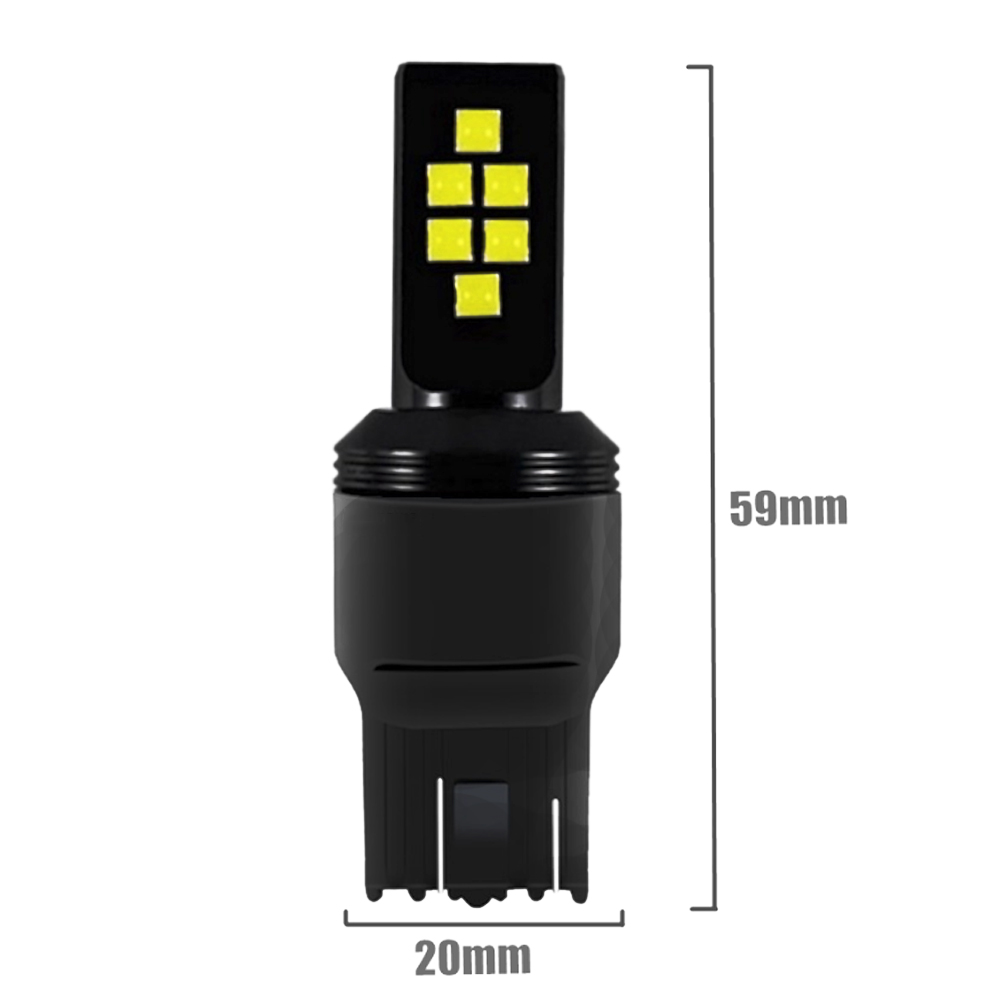 Đèn Tín Hiệu Phanh Xe Hơi 7443 W21 / 5w 7440 W21W 3030 12smd T20 Chất Lượng Cao