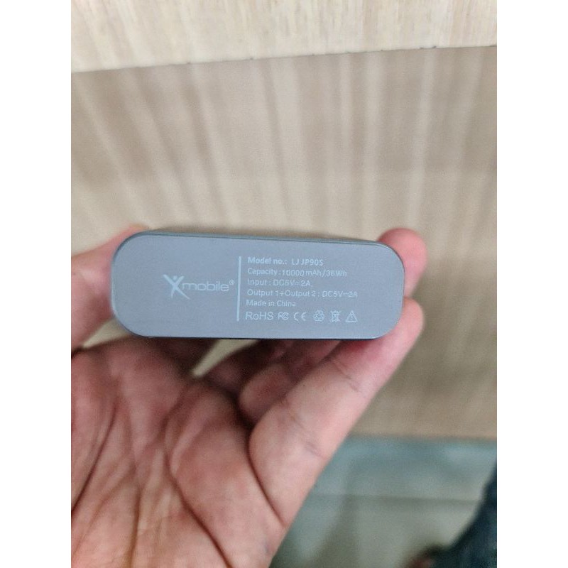 Pin sạc dự phòng 10000mAh Lightning Xmobile LJ JP90S Nhôm Xám IOS Mới 99$