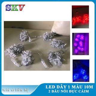 [GIÁ HỦY DIỆT] [GIÁ SỈ] DÂY ĐÈN LED KHÔNG CHỚP 2 ĐẦU NỐI ĐỰC CÁI CHỐNG NƯỚC, DÂY DÀI 10M