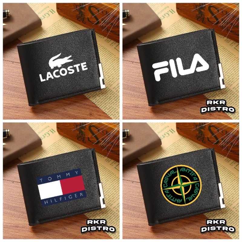 Lacoste Ví Da Gập Màu Đen Thiết Kế Tiện Lợi Chất Lượng