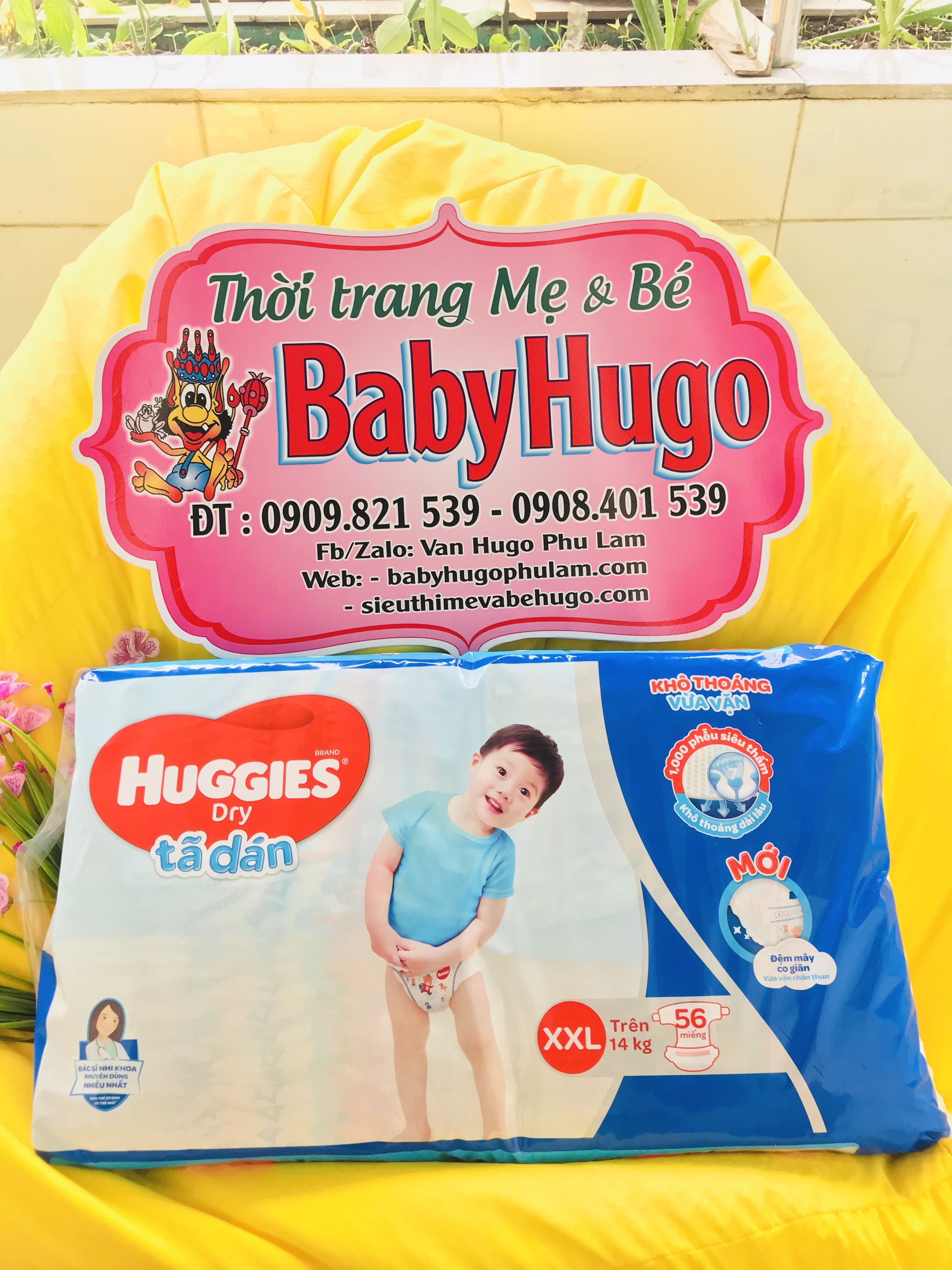 Tã Dán Huggies Size XXL 56 miếng Trên 14kg