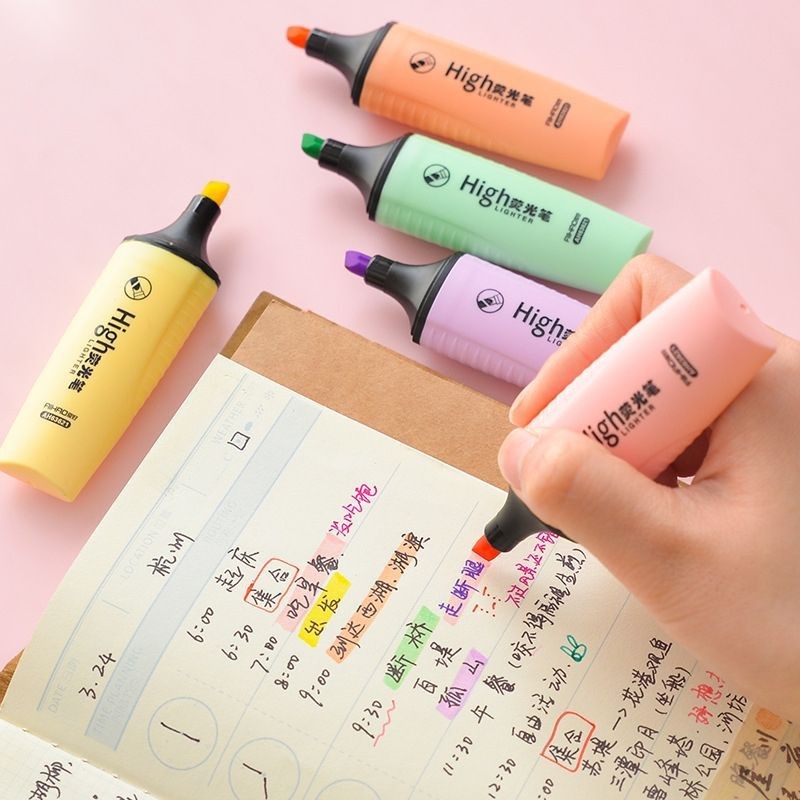 01 chiếc Bút dạ quang màu officetext Pastel OT-HL0005 (6 màu)- màu ngẫu nhiên