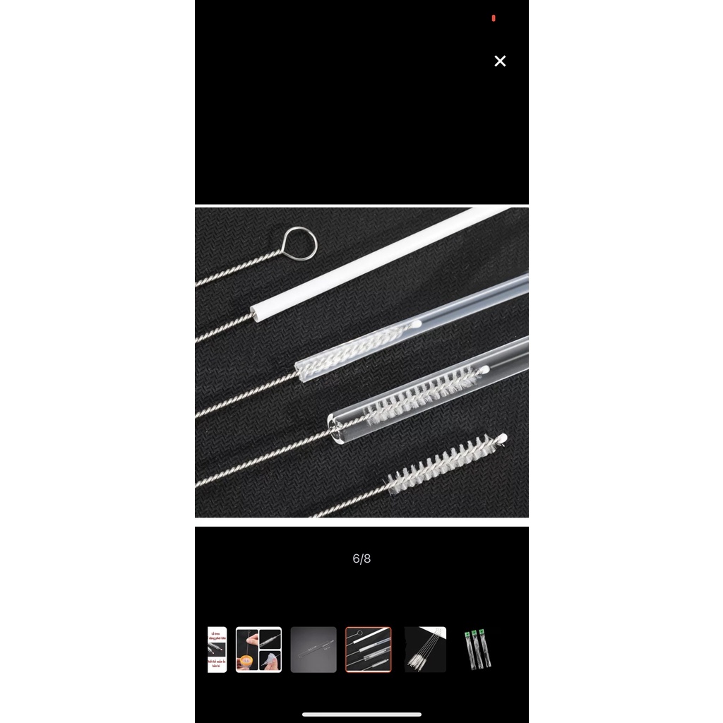 Cọ ống hút, que cọ ống hút, chổi cọ ống  hút 17cm Bunakids CB02