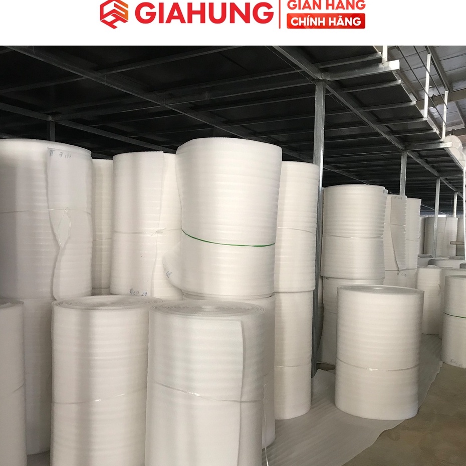 Mút xốp bọc đồ Pe Foam giảm chấn, chống sốc bảo vệ hàng hóa kích thước 7mm x1m X 50m - GIAHUNGPRO