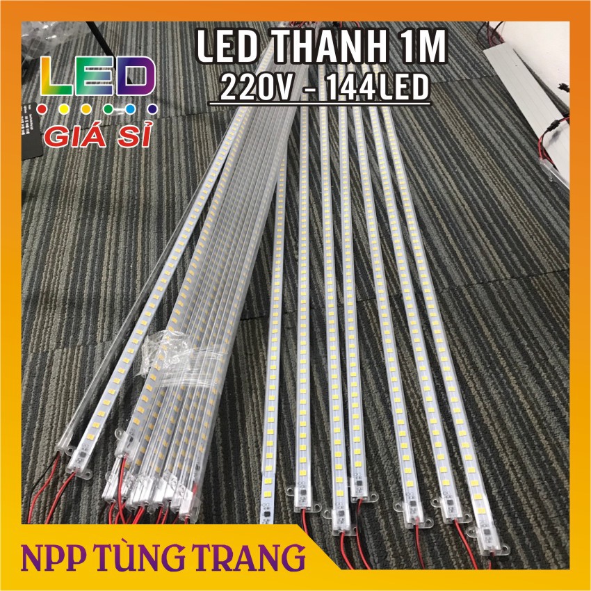 Đèn Led thanh 220v - 144 mắt led dài 1 mét siêu sáng