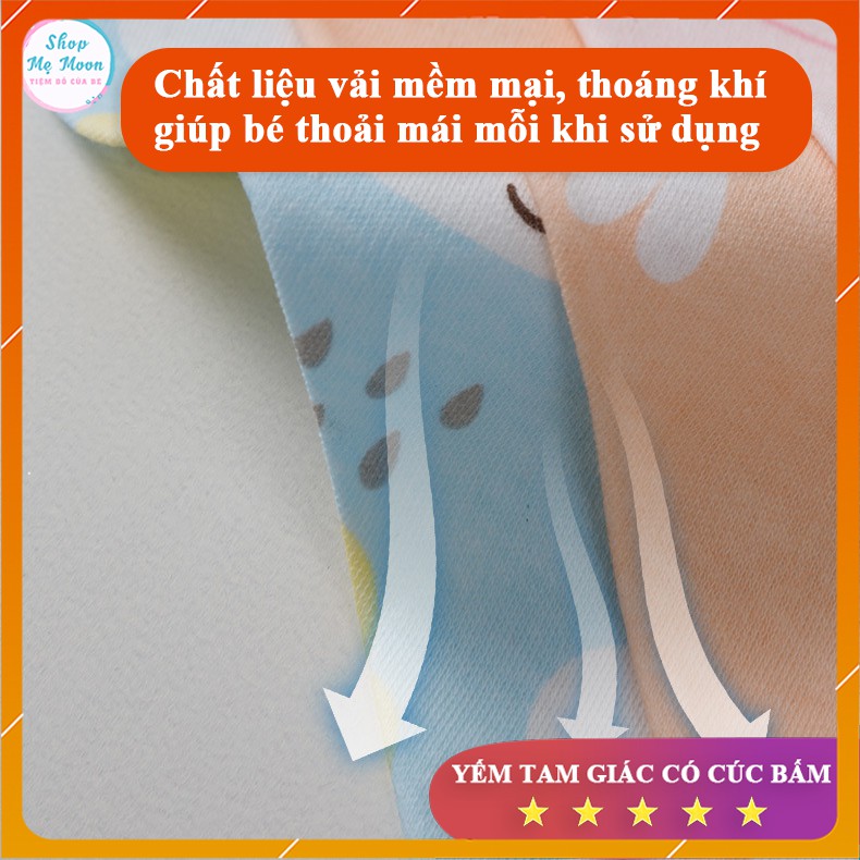 Khăn yếm tam giác cotton có cúc bấm cho bé yêu hàng cao cấp - Siêu mềm mịn, thân thiện với da bé