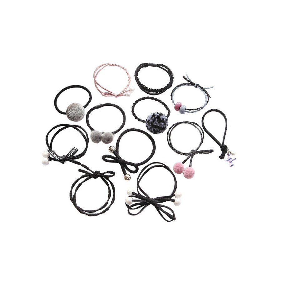 Sét 12 dây buộc tóc xuất Hàn loại tốt HD03