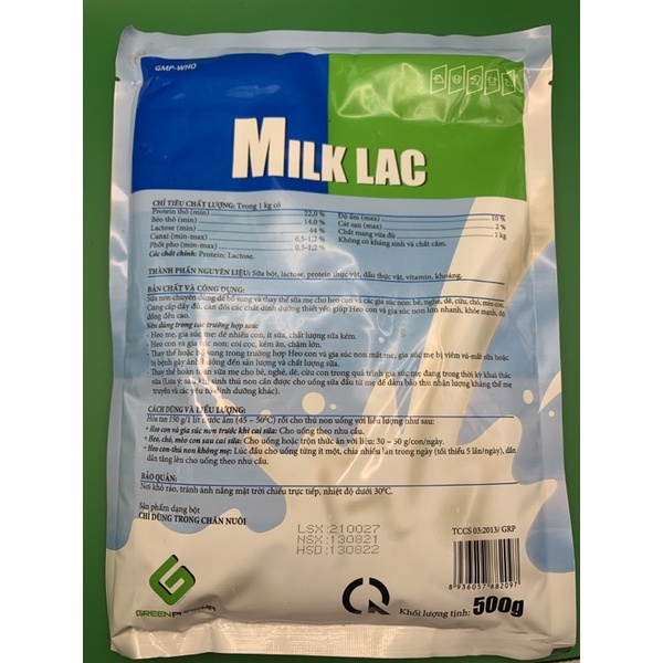 MILK LAC- SỮA NON THAY THẾ SỮA MẸ- 500g