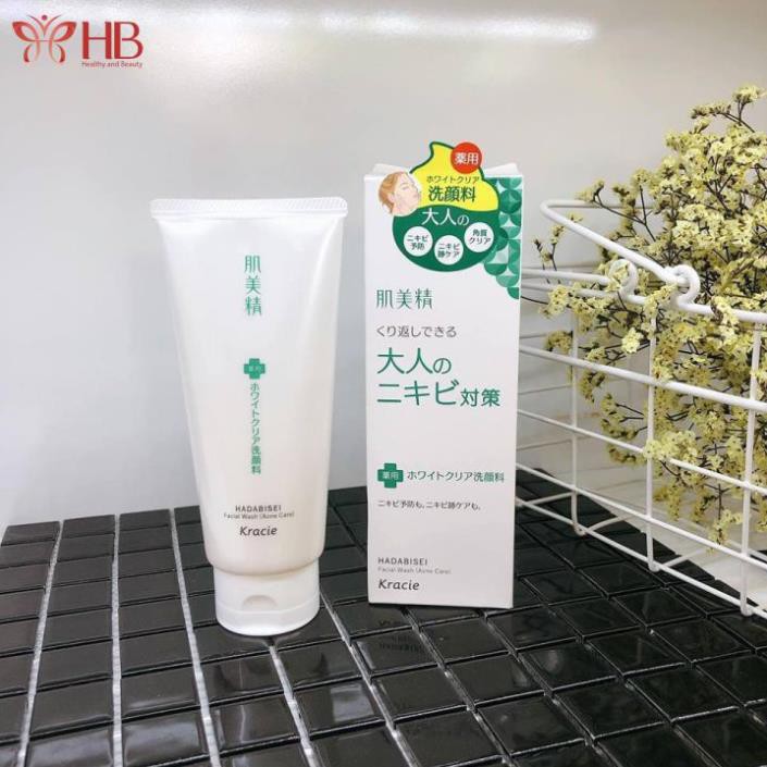 Sữa Rửa Mặt Ngừa Mụn Kracie Hadabisei Facial Wash 110g