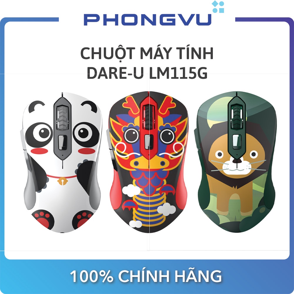 Chuột máy tính không dây Dareu LM115G  - Bảo hành 24 tháng