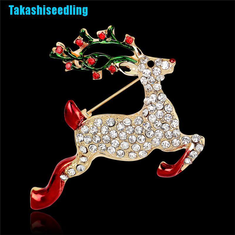 (Hàng Mới Về) Ghim Cài Áo Hình Tuần Lộc Giáng Sinh 1