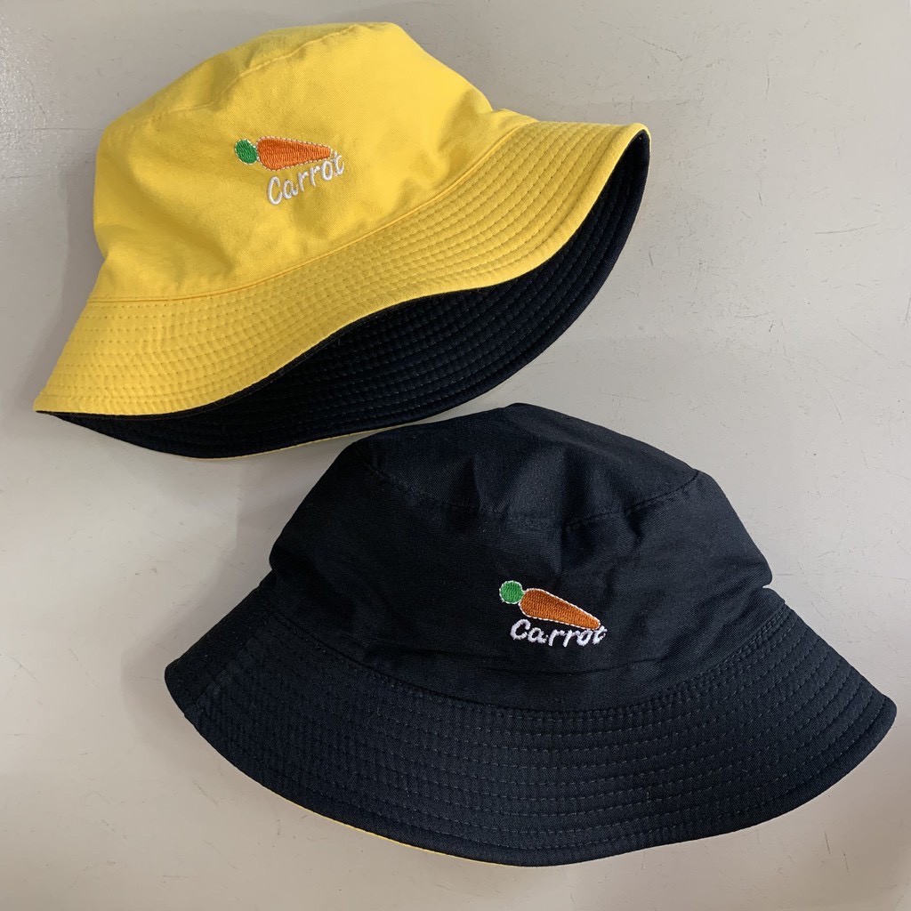 Nón Bucket 2 Mặt Thêu Icon Cute Chất Kaki