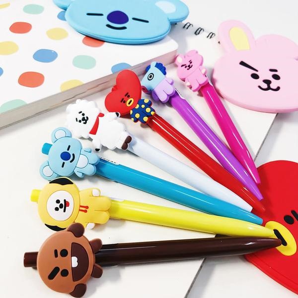 Bút bi đen mực nước BTS BT21