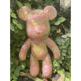 Gấu Bearbrick đã đính đá thủ công size 23cm