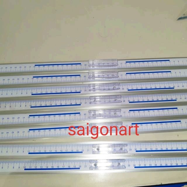 THƯỚC NHÔM GIÁO VIÊN Có Gờ Cầm 1mét x 2,8cm