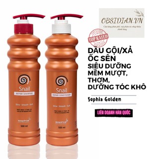 Cặp dầu gội xả Snail siêu phục hồi tóc,🌸 Free Ship🌸 tái tạo hư tổn, siêu thơm Sophia Professional 500ml