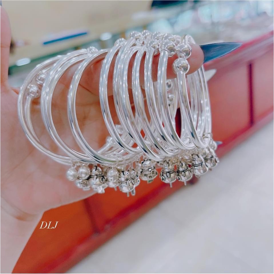 Lắc tay nữ bạc thật treo mèo thần tài may mắn - Kho sỉ bạc Nhất Linh