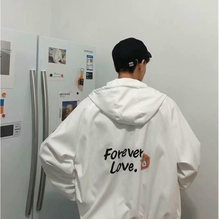 Áo khoác dù nữ nam Forever Love tình yêu phong cách Ulzzang | BigBuy360 - bigbuy360.vn