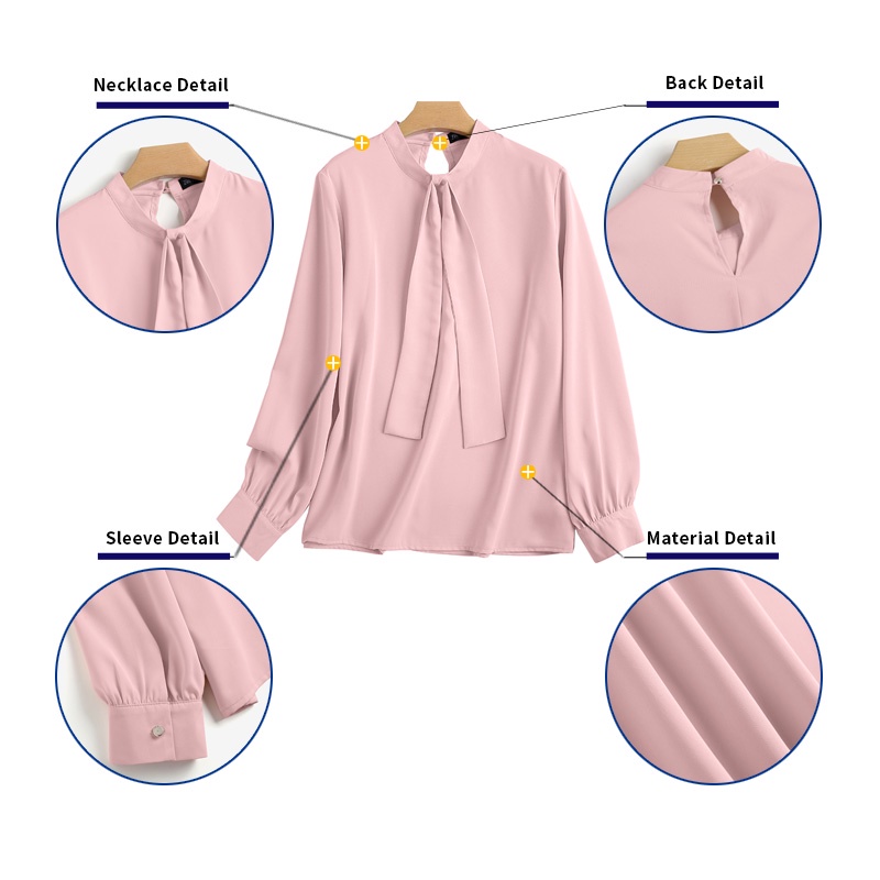 Áo thun dài tay ZANZEA màu trơn thời trang nữ tính thanh lịch