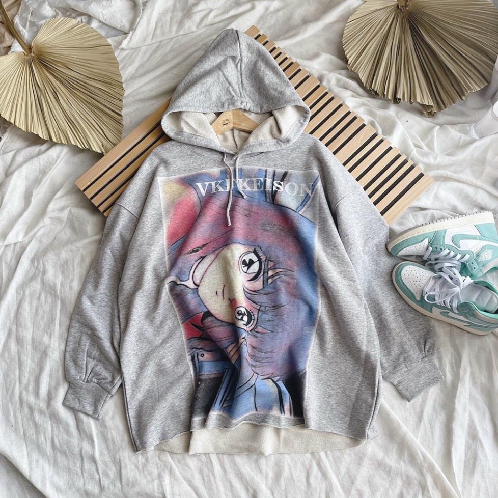 Áo hoodie nữ form rộng, áo hoodie nữ có mũ siêu dễ thương chất nỉ dày dặn dễ mix đồ siêu cá tính Tây Thi Shop | BigBuy360 - bigbuy360.vn