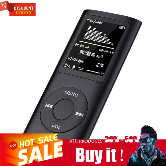 ☪ Music Player Radio HIFI Mp3 Player Digital LCD Screen Voice Recording FM Player