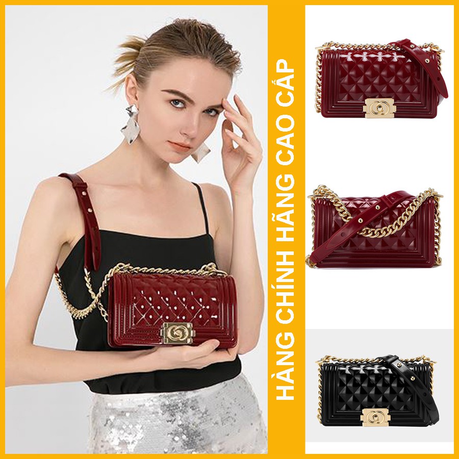 Túi Xách Nữ Đeo Chéo Ô Trám Nắp Gập Phong Cách Châu Âu - Hàng Quảng Châu 💖FREESHIP💖