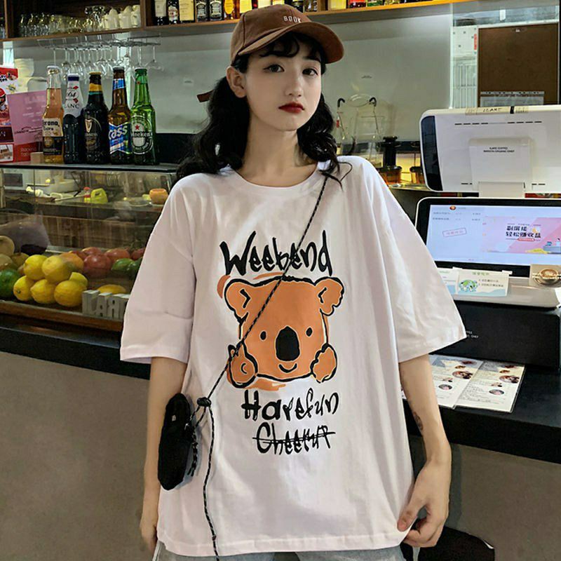 áo thun nam nữ form rộng unisex in hình gấu cute
