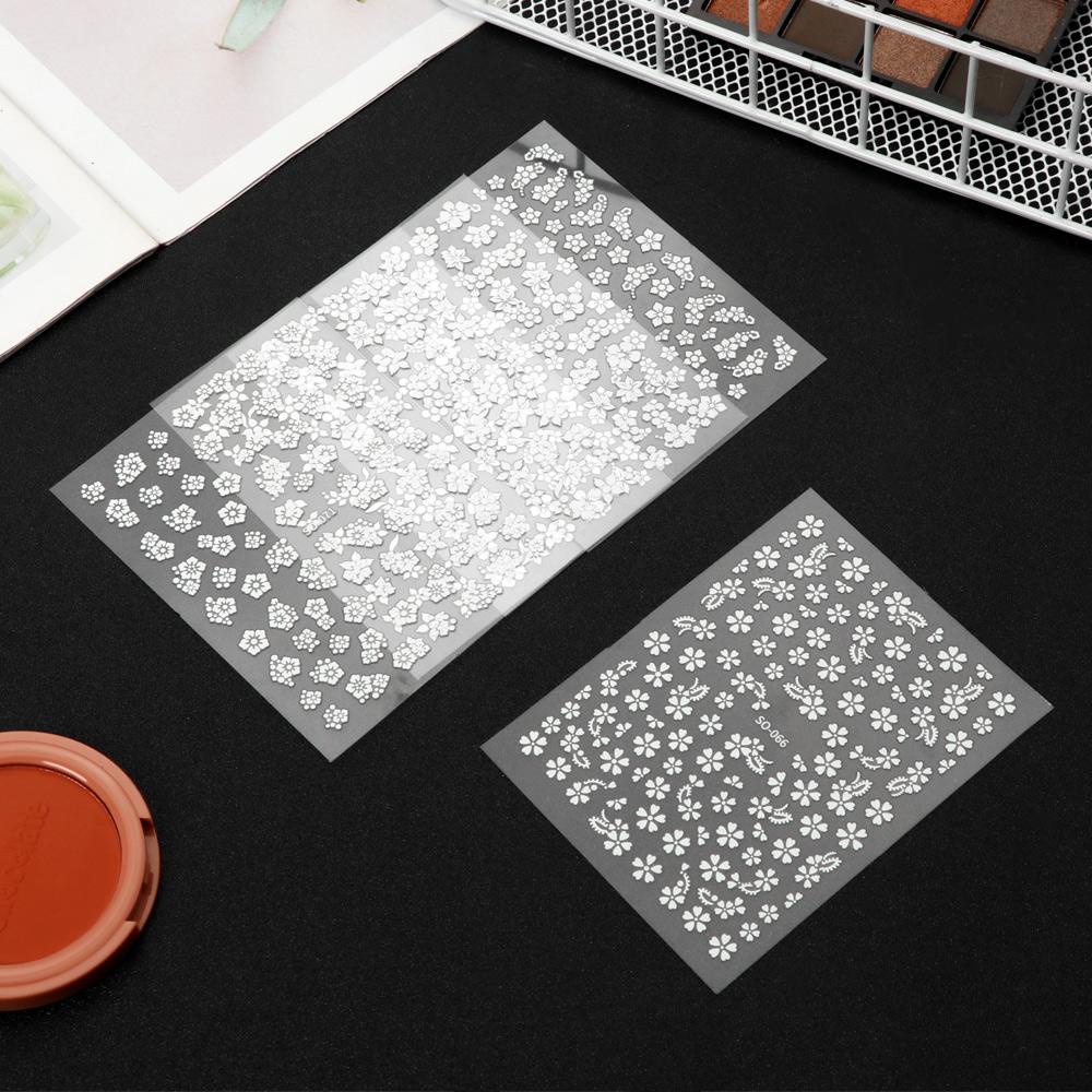 Miếng Dán Trang Trí Móng Tay Màu Trắng DIY