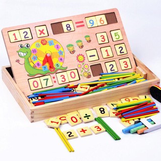 Bảng gỗ 2 mặt cho bé học toán
