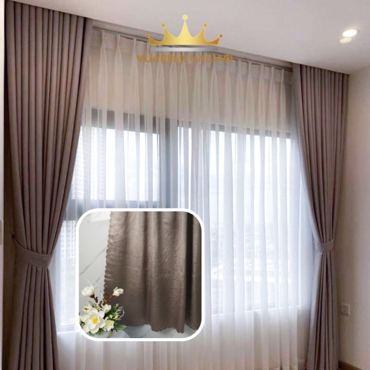 Rèm Cửa Sổ Chống Nắng Màu Xám Nâu May Ore Decor Phòng Ngủ Phòng Khách Cao Cấp VIP3