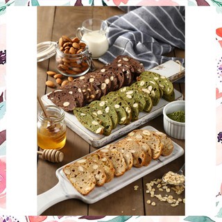 Bánh ngũ cốc nướng ăn kiêng Biscotti, bánh ngũ cốc không đường nguyên cám 3 vị
