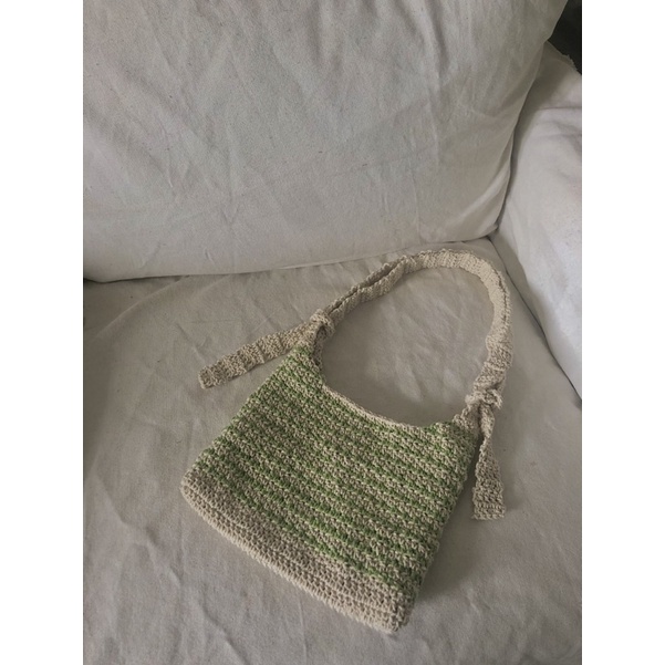 Túi Tote hoạ tiết móc len handmade