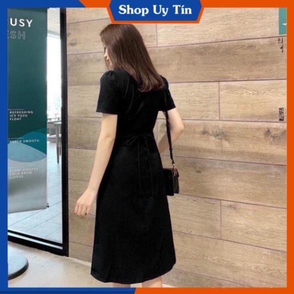 Đầm Công Sở Trẻ Trung  Váy Đi Dự Tiệc Cưới Hàn Quốc Nữ Cao Cấp, Vải Cotton Lạnh, Thiết Kế Cao Cấp, Màu Đen VD032 | BigBuy360 - bigbuy360.vn