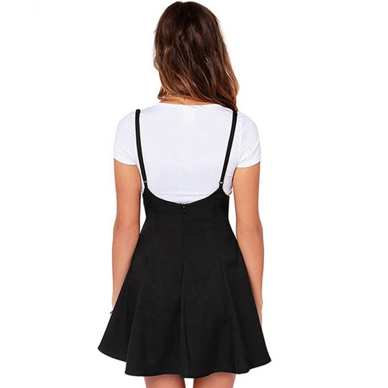 Váy Yếm Lưng Cao Phong Cách Vintage Thời Trang Cho Nữ