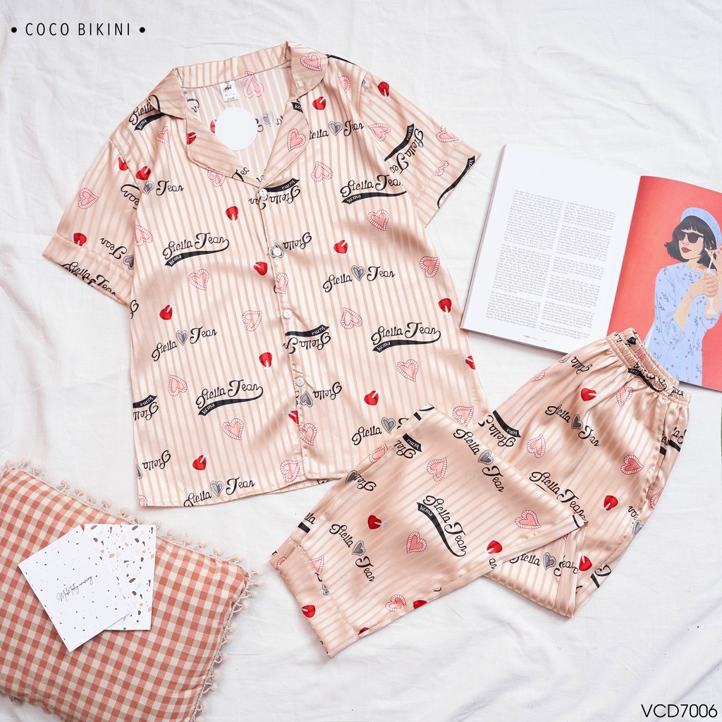 𝑪𝑶𝑪𝑶 𝑩𝑰𝑲𝑰𝑵𝑰 Bộ Đồ Ngủ - Đồ Mặc Nhà Lụa Gấm ( VCD7006 ) | BigBuy360 - bigbuy360.vn