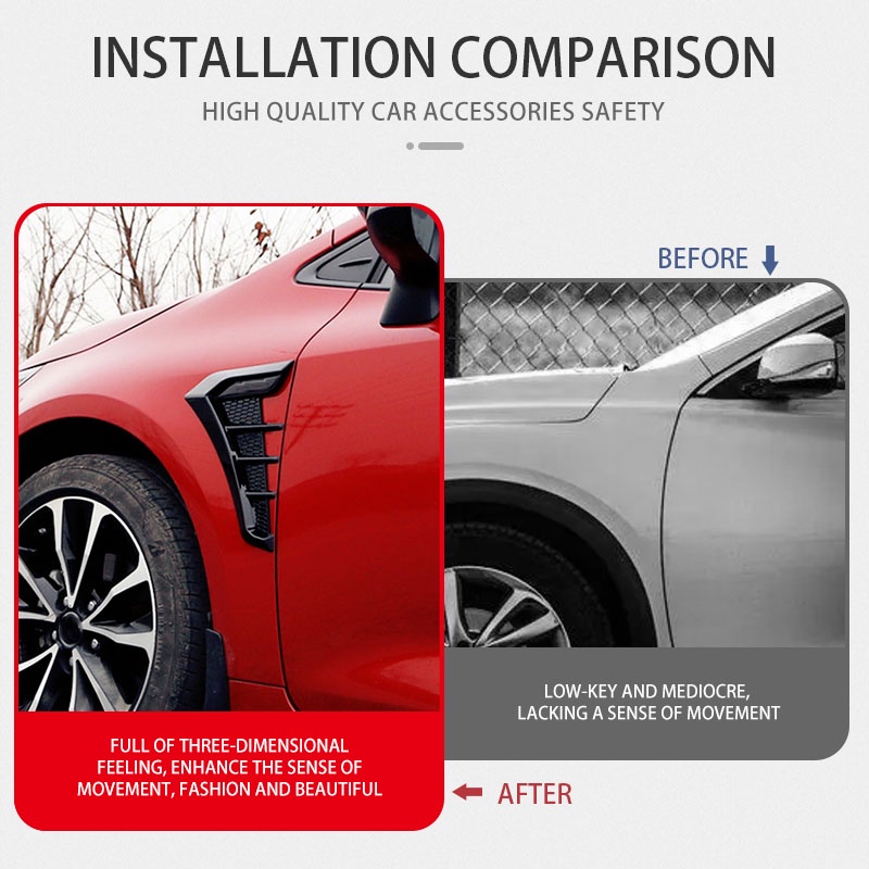 FENDER Vỏ Bọc Bảo Vệ Lỗ Thông Gió Bằng ABS In họa tiết sợi carbon trang trí cho xe hơi Ốp mang cá ô tô thông dụng lỗ thông gió bên hông xe hơi  Đchống thấm nước miếng dán lỗ thông gió bên hông xe hơi phụ kiện nội thất ô tô