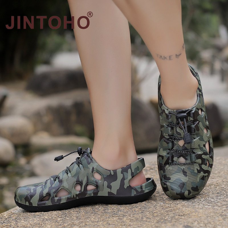 [JINTOHO] Xăng đan Đi Bộ Đường Dài Leo Núi Đế Mềm Chống Trượt Chống Nước Cá Tính Thời Trang Cho Nam