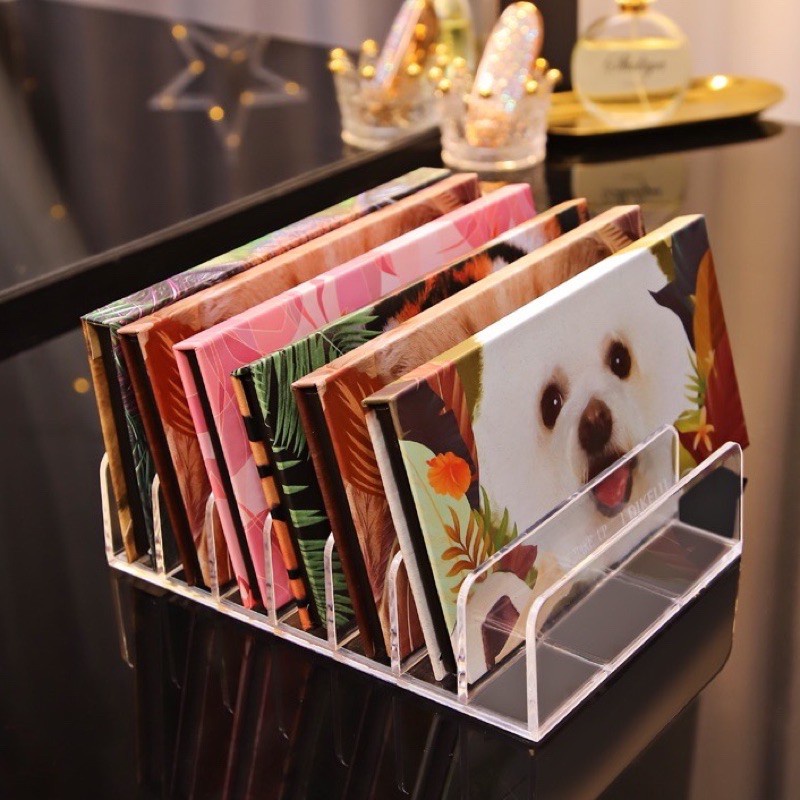 Hộp Đựng Phấn Mắt Bằng Acrylic Trong Suốt Chia Ngăn Tiện Dụng