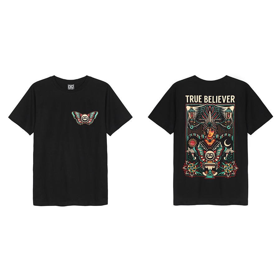 Áo thun Thái Lan in 3D màu đen hình cô gái True Believer T0077-1