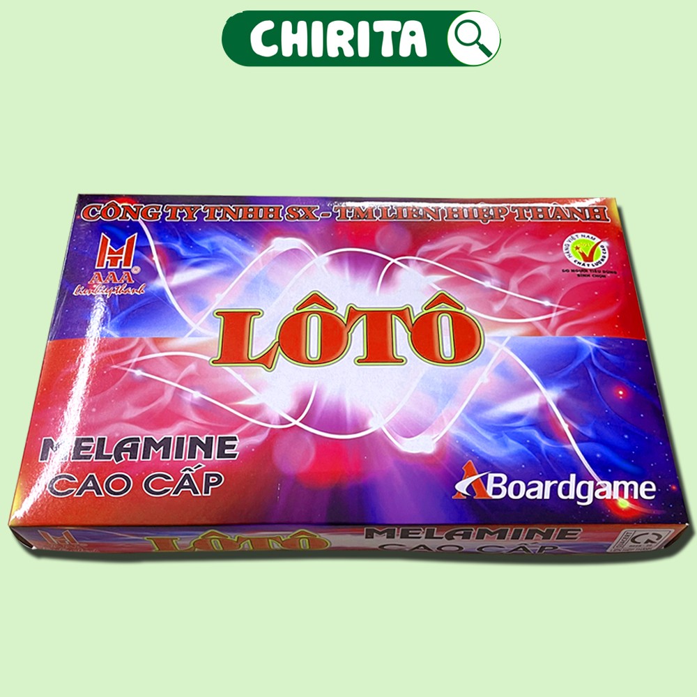 Đồ Chơi Giải Trí - Bộ Cờ Lô Tô Liên Hiệp Thành (90 Số) Giấy Và Melamine Cao Cấp, Boardgame, Đồ Chơi Gia Đình CHIRITA