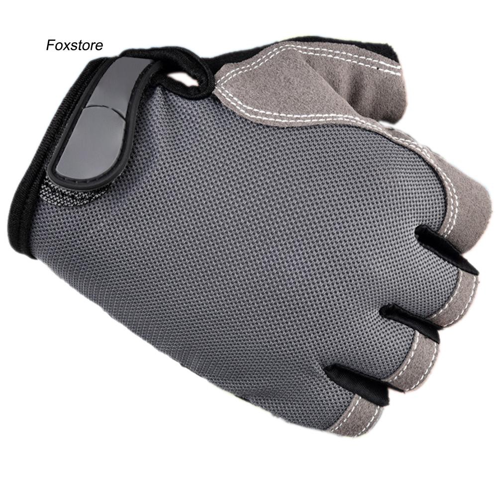 Đôi găng tay hở ngón chạy xe đạp chống trượt thời trang Unisex