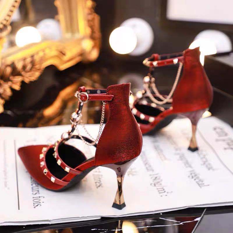Giày sandal cao gót thời trang hè 2021 sang trọng cho nữ