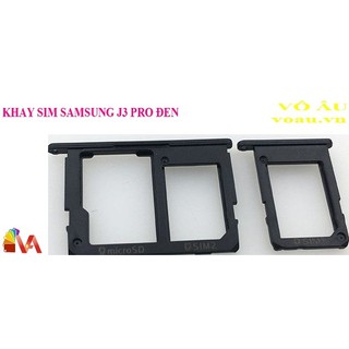 BỘ KHAY SIM SAMSUNG J3 PRO MÀU ĐEN [KHAY SIM ZIN]