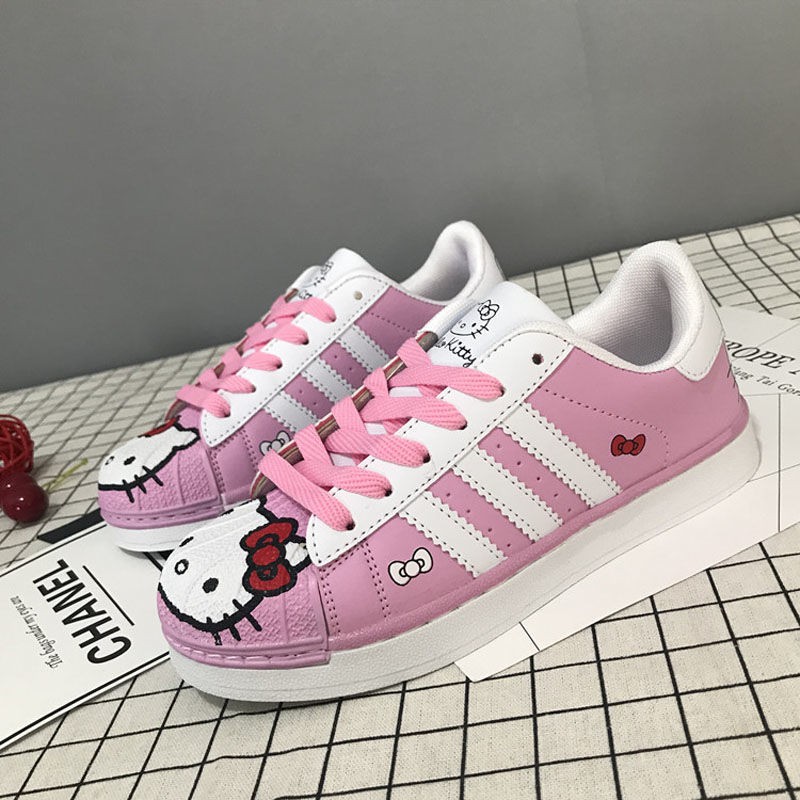 HELLOKITTY Giày Lười Nữ In Hình Mèo Hello Kitty Dễ Thương