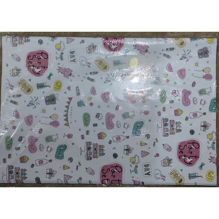 10 tờ Giấy lụa gói quà kèm 10 nơ rút