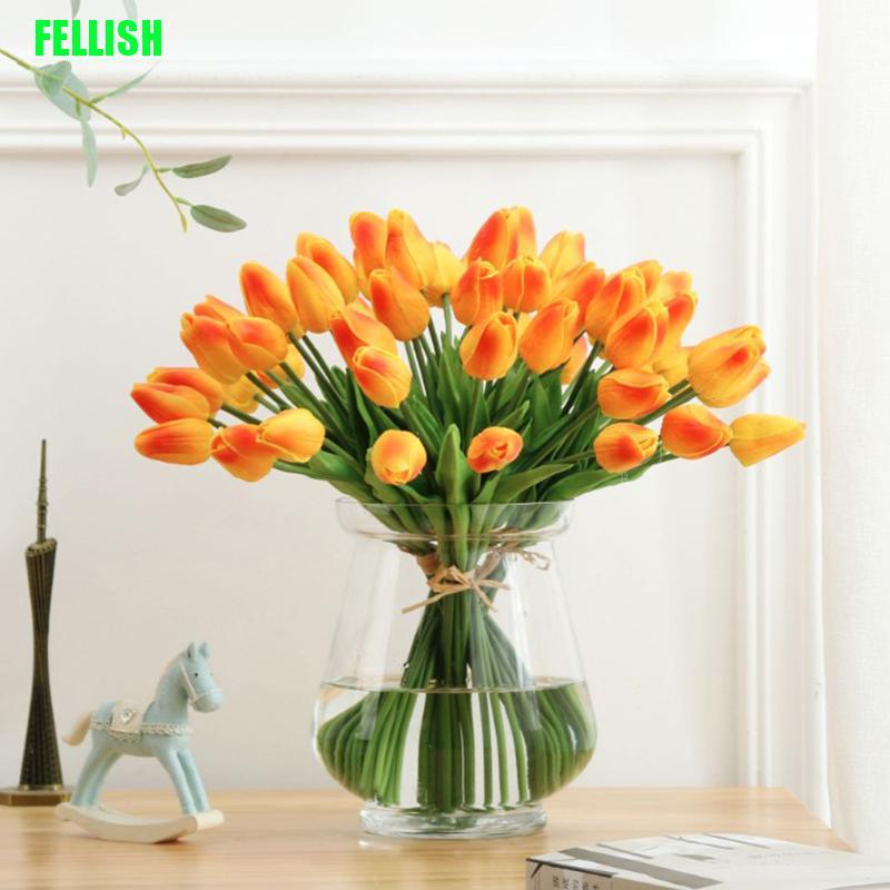Bó hoa giả tulip trang trí nội thất/tiệc cưới