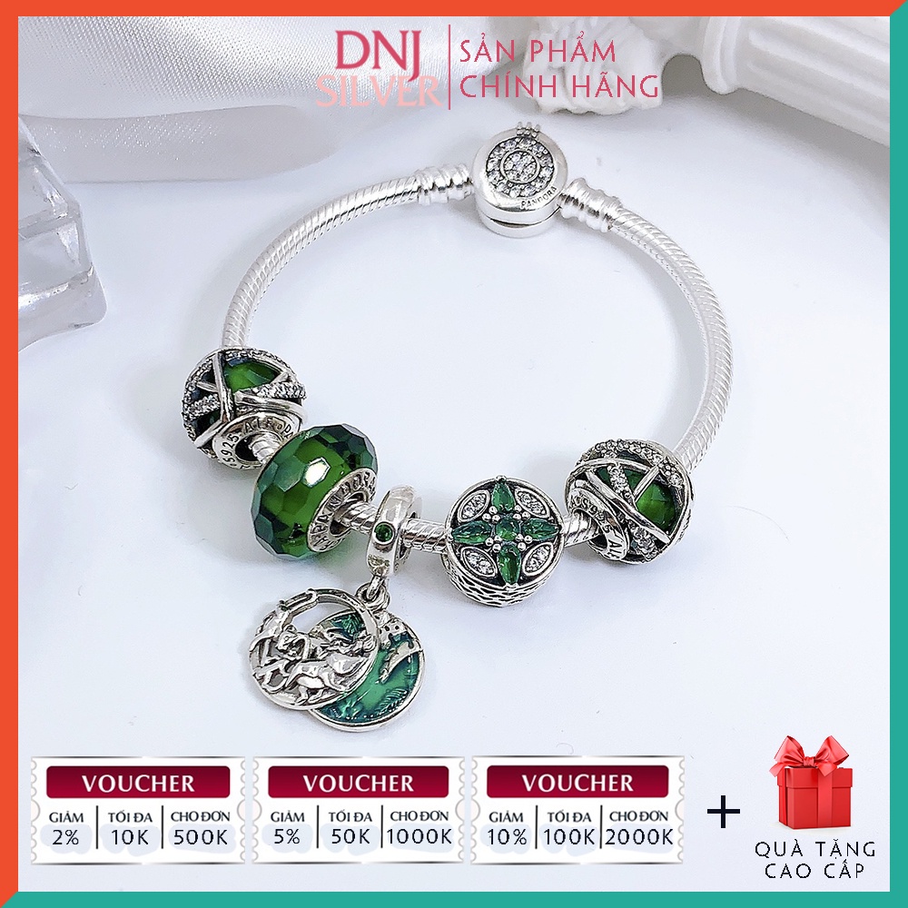 [Hàng cao cấp] Vòng tay bạc 925 cao cấp - Vòng tay charm bạc Lucky Friend, mẫu charm mang ý nghĩa tình bạn - DNB028